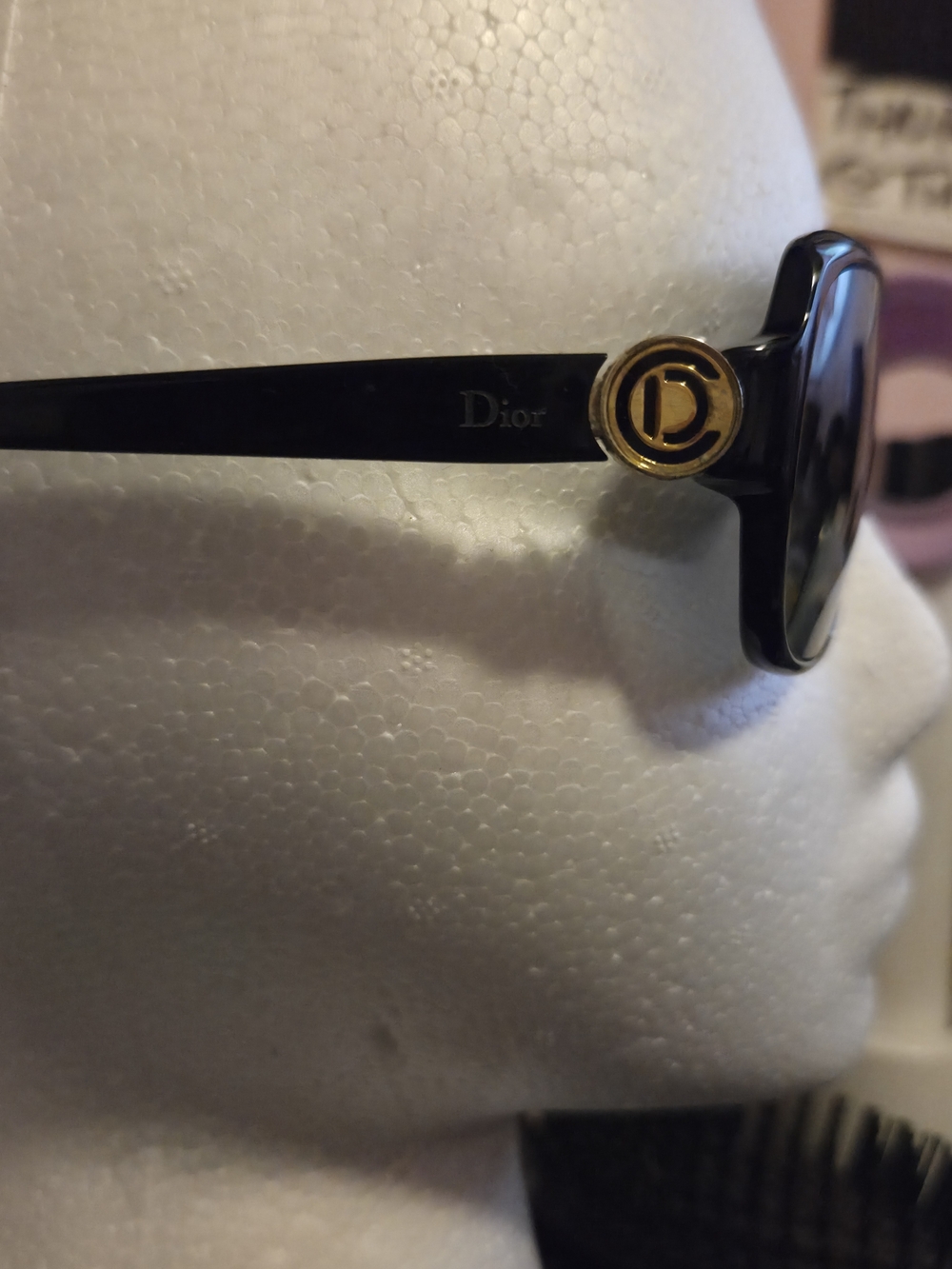 Christian Dior Black Sunglasses with Gold Accent *prescription lenses*